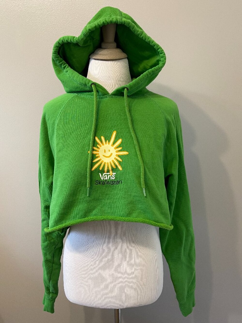 Vans x Skateistan Green Cropped Hoodie, Size M